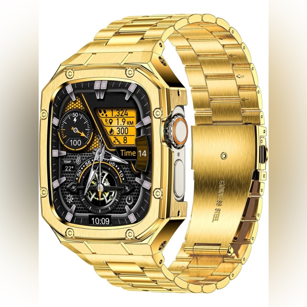 Gold Smartwatch with Advanced Features